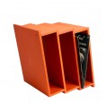 Shelving System 'Leaning Tower' Orange for LP » Blumenfisch