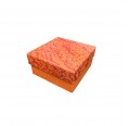 Gift Boxes 'Marbleized Orange' Set of 2 Boxes handmade Paper » Sundara