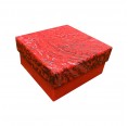 Gift Boxes 'Marbleized Red' Set of 2 Boxes handmade Paper » Sundara