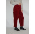 bloomers Wide-Wale Corduroy Cropped Length Trousers, Eco Cotton wine-red