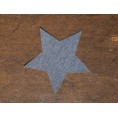 Iron-on Star Patches Grey - Organic Cotton » Ulalue