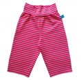 Capris striped rose-pink organic cotton jersey | bingabonga