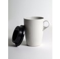 Reusable Coffee Cup to go with lid, creme white| BioFactur
