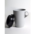 Reusable Coffee Cup to go with lid, light grey | BioFactur