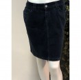 Classic Organic Cord Skirt, dark blue by bloomers
