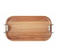 Stainless Steel Food Storage Container Wood Snack with Beech Wood Lid » Tindobo