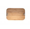 Safe Jungle Treat Stainless Steel Brunch Box with airtight Bamboo Lid & Clip-Lock» Tindobo