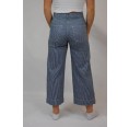 Eco Cotton Culotte Trousers blue-white striped | bloomers