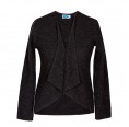 Women Crape Jacket “Rosa” from Merino Wool - Anthracite | Reiff