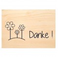DANKE (Thanks) wooden postcard - Say it with Nature | Biodora