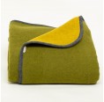 Fluffy Loden Blanket (new wool) green/yellow » nahtur-design