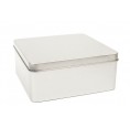 Eco square tin box with hooded lid 140x140x60 mm | Tindobo