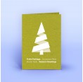 Eco Christmas Card modern Christmas Tree on Grass Paper