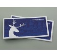 Christmas Card blue with Deer in noble Design | eco-cards