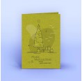 Grass Paper Christmas Card modern Christmas Tree