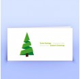 Quadrilingual Christmas Card stylised green Christmas tree » eco-cards