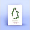 Christmas Card witty designed fir branches » eco cards