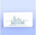 Eco Christmas Card Franfkurt Skyline Blue » eco-cards