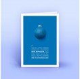 eco cards Christmas Card Blue Christmas Ball, multilingual