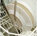 Stainless steel drinking straws, dishwasher-safe