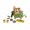Wooden toy Noah's ark for sorting and plugging | EverEarth