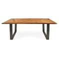 lignaro. upcycled wooden table with magnetic legs 1 - oak herringbone