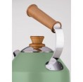 Plastic-free water kettle Lignum Primavera green | Ottoni Fabbrica