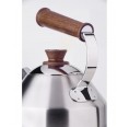 Ottoni Fabbrica electric kettle “Lignum Satinato" stainless steel & mahogany