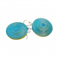 Eco Earrings Ambikha Tie Dye turquoise | Sundara Paper Art