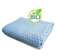 First Born Blanket of organic cotton, light blue