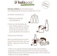 Instruction wooden bottle label by holzpost