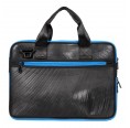 ecowings Upcycled laptop bag Panther, blue zipper