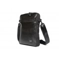 Vegan Leather Laptop Shoulder Bag Reliable Raven - side view » ecowings