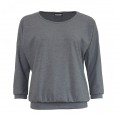 Batwing Sleeve Shirt, grey mixed, of Organic Cotton | billbillundbill