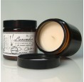 Candles.lv Soy Wax Candle in Amber Glass, vegan aromatic candle Vanilla