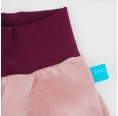 Baby Trousers Organic Cotton Plush Old Pink/Aubergine