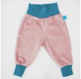 Baby Plush Trousers Antique Pink/Petrol | bingabonga