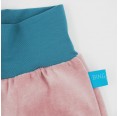 Baby Trousers Organic Cotton Plush Old Pink/Petrol