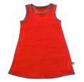 Red Eco Cotton Tank Dress for girls | bingabonga