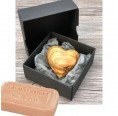Gift Set 'heartily' Olive Soap Lavender & Worry Stone Heart » D.O.M. 