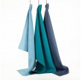 Eco-friendly Linen Plain Tea Towels Light Blue & Teal & Blue » nahtur-design