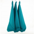 Eco-friendly Linen Plain Tea Towel Set of 3 Teal » nahtur-design