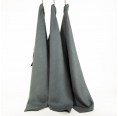 Eco-friendly Linen Plain Tea Towel Set of 3 Anthracite » nahtur-design