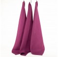 Eco-friendly Linen Plain Tea Towel Set of 3 Berry » nahtur-design