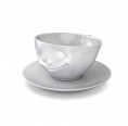 Happy Cup | Handle & Saucer of Porcelain