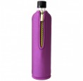Dora's glass bottle with neoprene sleeve purple