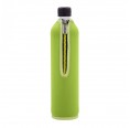 Dora’s 0.5 l Glass Drinking Bottle with Green Neoprene Sleeve