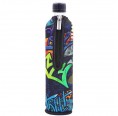 Dora's iconic water bottle in neoprene sleeve Graffiti