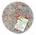 Sustainable Wool Felt Coasters set of 4 Light Grey » Biodora
