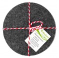 Sustainable Wool Felt Coasters set of 4 Anthracite » Biodora